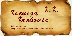Ksenija Kraković vizit kartica
